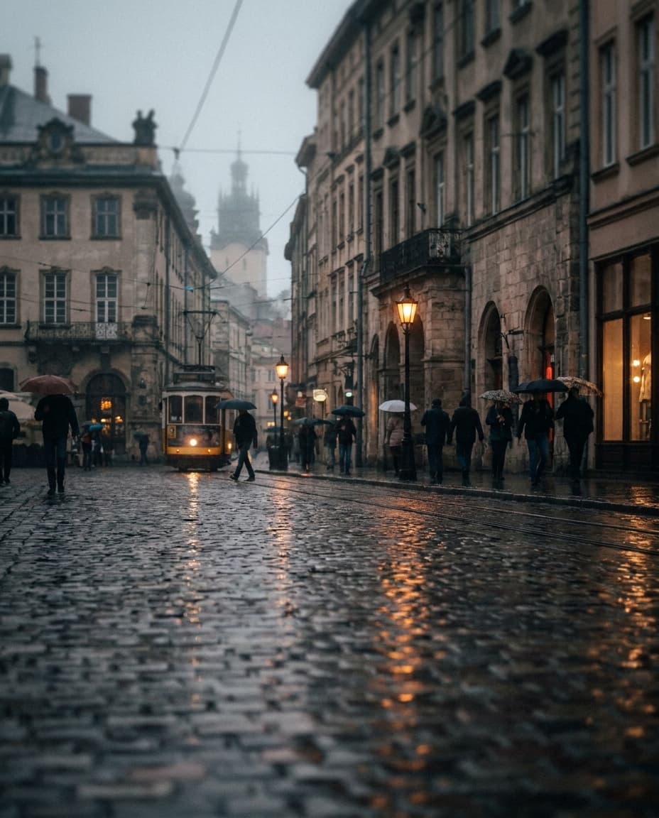 Podvečer ve starém městě